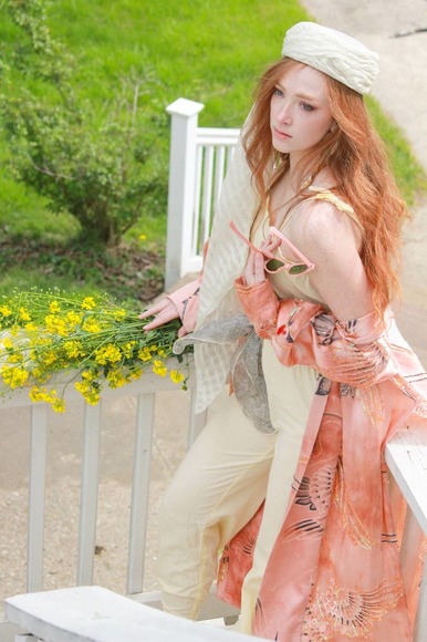 Vintage 1940s Silk Floral Large Square Scarf Wrap Blue Gray Lace Detail AS IS - Picture 12 of 12